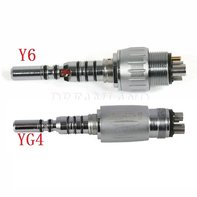 Dental 4/6 Loch Schnellkupplung Quick Coupler für High LED Faseroptik Handstück