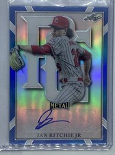 2021 LEAF PERFECT GAME METAL BLUE REFRACTOR IAN RITCHIE JR AUTO 20/30