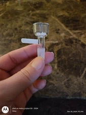 10mm White Glass SNOWFLAKE SCREEN Slide BOWL Male for Glass Water Pipe Bong