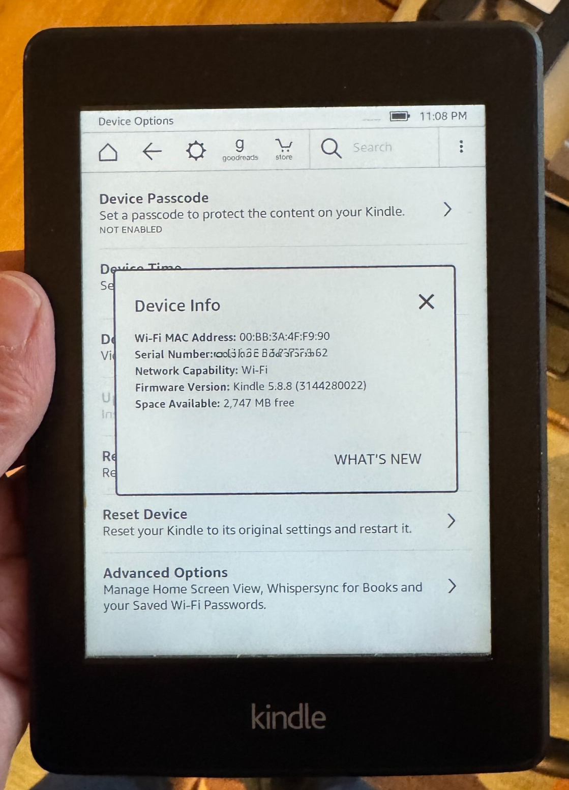 Amazon Kindle Paperwhite 7th Gen DP75SDI WiFi Model 4GB eReader Tested Black-image