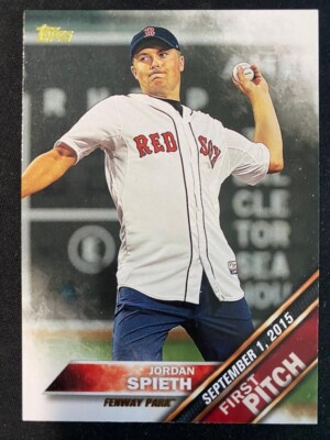 2016 Topps Series 1 First Pitch #FP-7 Jordan Spieth Rookie Card Red Sox PGA