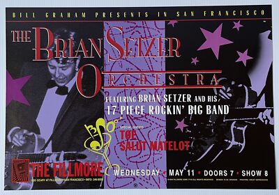 Brian Setzer Orchestra Concert Poster 1994 F-134 Fillmore