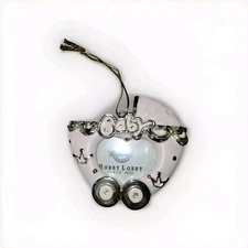 Hobby Lobby Pink Baby Stroller Photo Frame Ornament 3x3 Holds A 2"x1.5" Photo