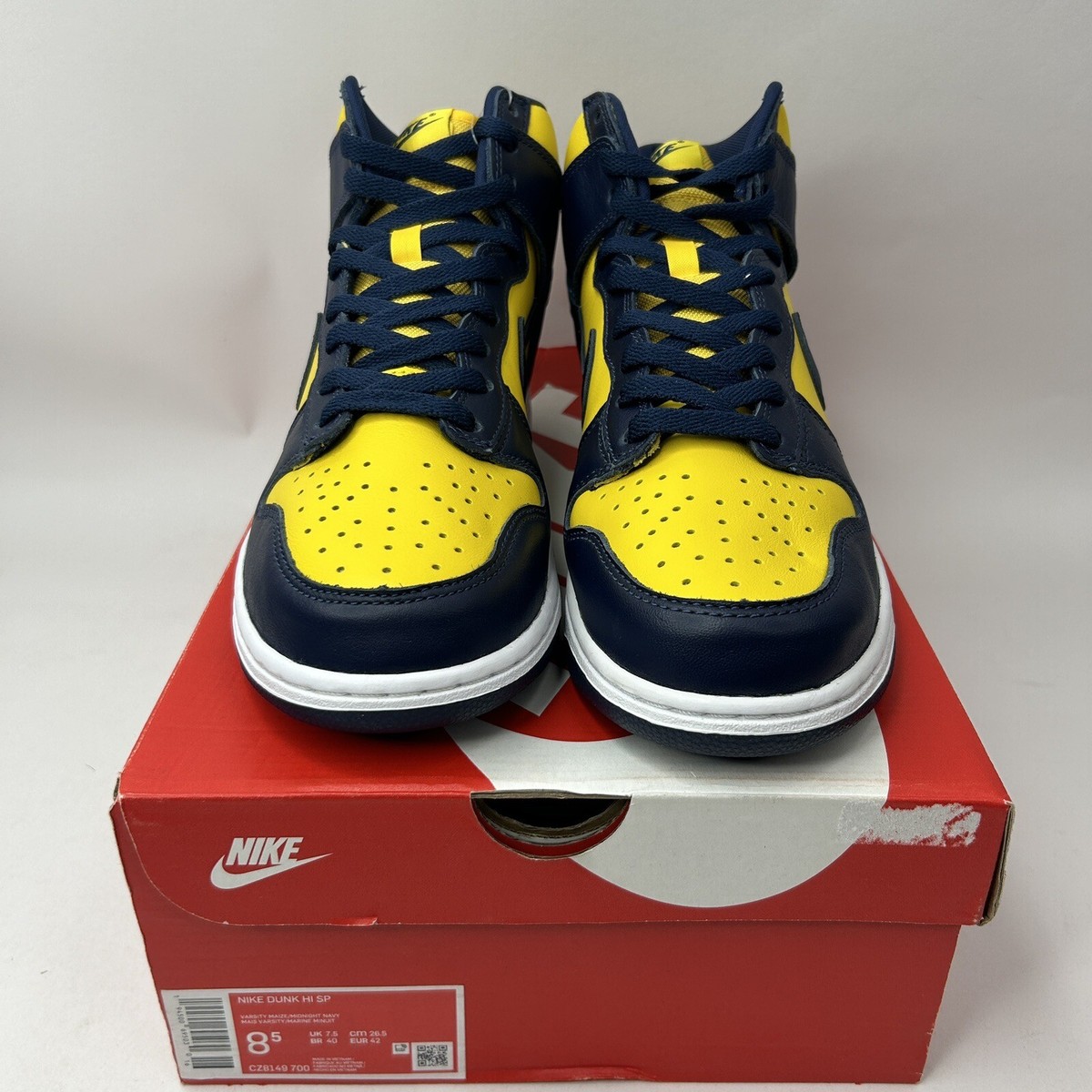 Nike Dunk High SP “Michigan” 2020 CZ8149-700 Men's 8.5 New