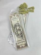 10 Ct Harry Potter Platform 9 3/4 Hogwarts Ticket Bookmark w/tassel Favors Gift