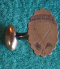 Antique Woodmen Of The World Solid Gold Cuff Link Marked S & C Weight: 3 Grams