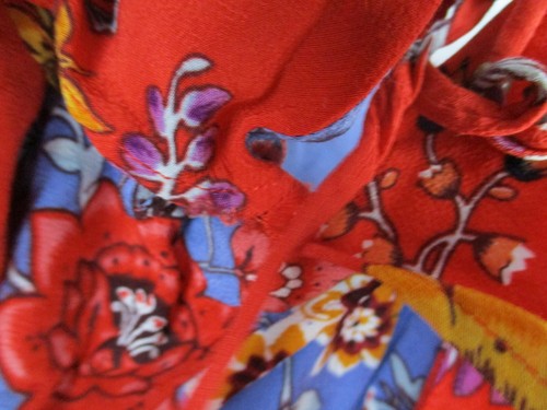 Tigerlily womens singlet top blouse red purple floral print 10 strappy tie back - Picture 6 of 11