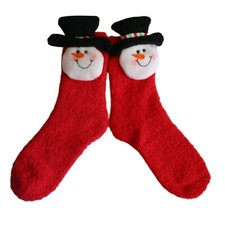 DEI Women's Snowman Slipper Socks One Size Fits Most 9-11 - NWT