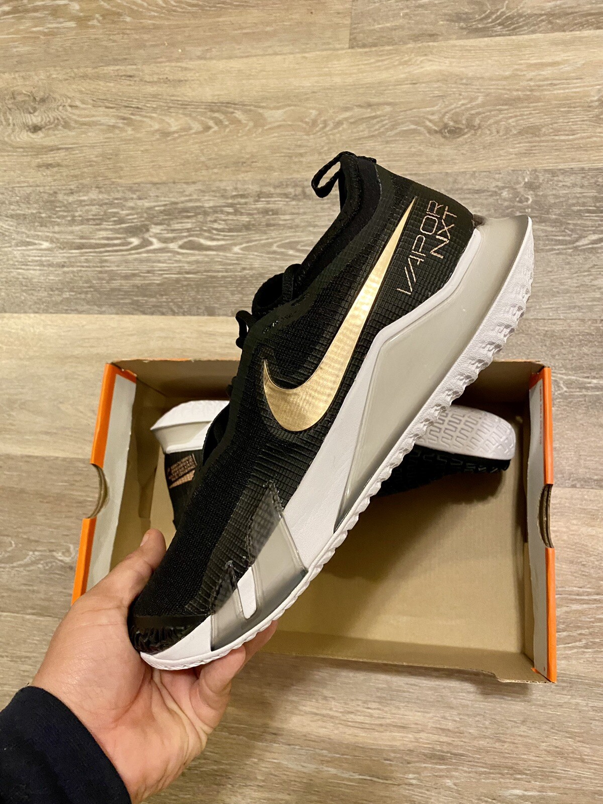 Nike React Vapor NXT HC Black Metallic Red Bronze CV0742-002 Women’s 9.5 Men's 8 image 5