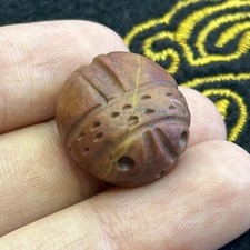 ANCIENT ROMANO-EGYPTIAN JASPER STONE SCARABOID SCARAB SEAL WITH IMPRESSION