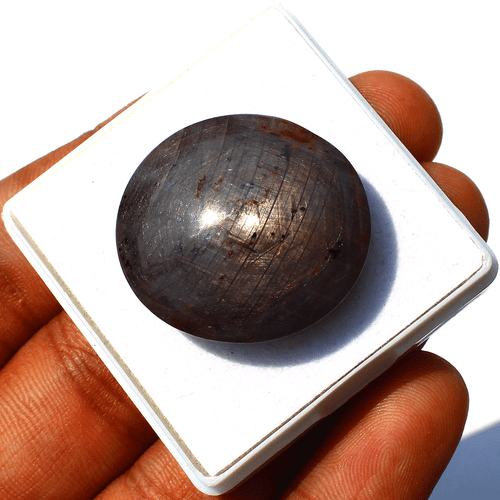 92 Cts Natural Star Ruby Top Quality 27.8mmx25.1mm Oval Cabochon Loose Gemstone - Picture 3 of 13