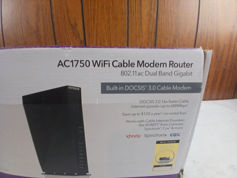 NETGEAR AC1750 Modem Router Model C6300 WiFi Cable - Image 3 of 4