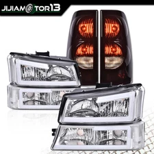 LED DRL BAR HEADLIGHTS BUMPER LAMP+TAIL LIGHTS FIT FOR 03-07 SILVERADO