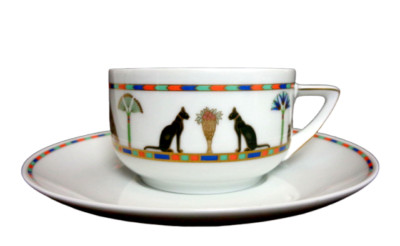 Teetasse mit Unterteller Rosenthal Donatello Sais Ägyptisches Motiv