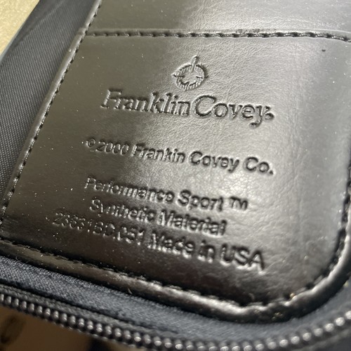 Franklin Covey 6-Ring Pocket 5x7" Black Vinyl Binder Organizer Planner Nice - Picture 6 of 8