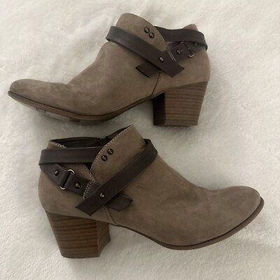 Women s Size 10 Fergalicious Strappy Brown Booties. Worn Couple Times.