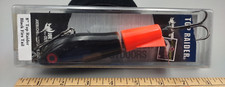 NEW Joe Bucher Super Topraider Black Orange Topwater Prop Bait Musky Lure 8"