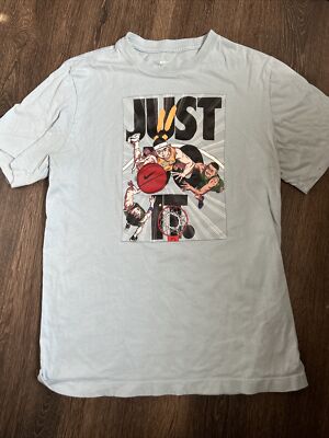 Nike Tee Manga Basketball Blue T-Shirt Art Of The Game Japanese Anime  Medium