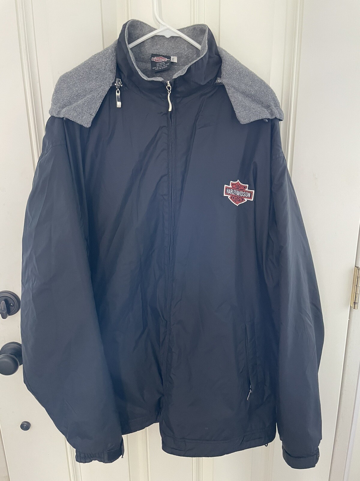 Vintage HARLEY DAVIDSON Fleece Lined hood Parka Motor… Gem