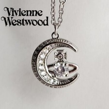 Vivienne Westwood Moon Orb Necklace Silver Mint