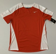 NIKE Womens Vapor 1 Button Softball Jersey  Red  Medium  AV6715  NWT