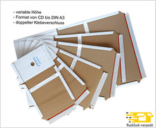 Buchverpackung wei&szlig; Wickelverpackung | DIN A5 bis DIN A3