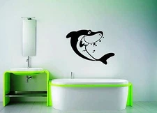 Wall Stickers Vinyl Decal For Bathroom Shark Funny Animal ig1452