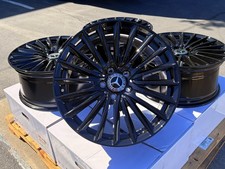 4 New Black 18 Staggered Rims Wheels Fits Mercedes Benz C250 C300 C350 C400