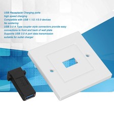 Receptacle Outlet Wall Plate White Socket Face Panel For Home For Hotel For