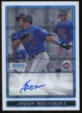 2009 Bowman #BCP116 Javier Rodriguez Chrome Auto  X-fractor Refractor /250