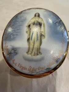 Ardleigh Elliott Porcelain Music Box Visions Of Our Lady Virgin Of The Poor 1995