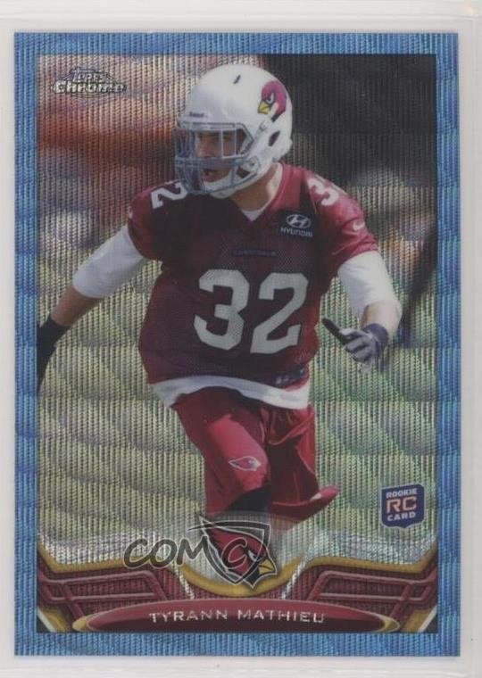 2013 Topps Chrome Blue Wave Refractor Tyrann Mathieu #4 7bf