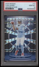 2025 Panini Mosaic #17 Cam Ward Center Stage Mosaic PSA 10