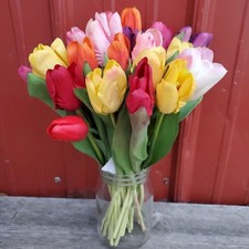 27 Piece Artificial Flower's Garden Tulips / Flower Tulip Bouquet Decor Home...