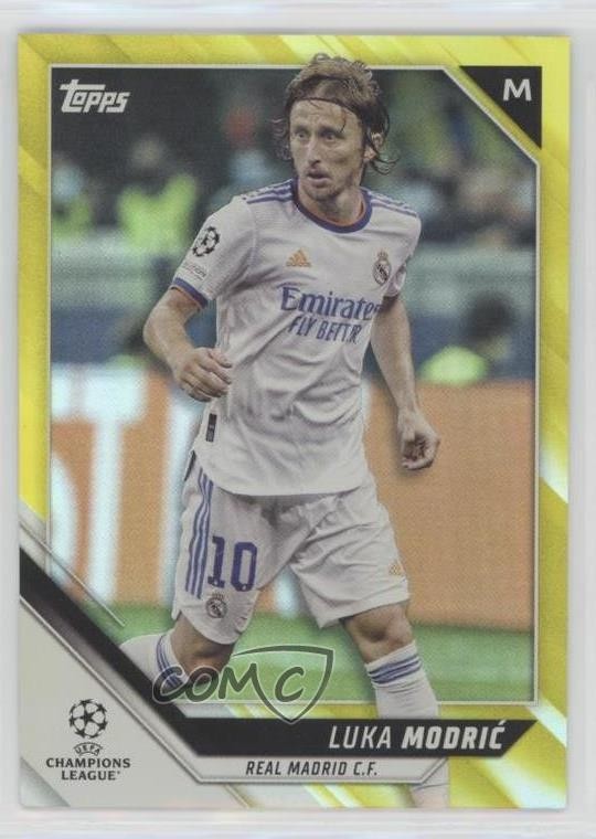 2021-22 Topps UEFA Champions League Yellow Foil 192/250 Luka Modric #35 0sf1