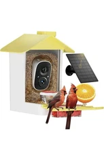 Bird Feeder with Camera 2K HD AI Smart Identify BirdSpecies Solar Panel Outdoor