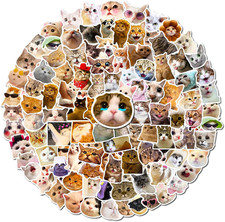 100PCS Cute Cat Stickers Pack for Kids' Birthday Parties and Crafts