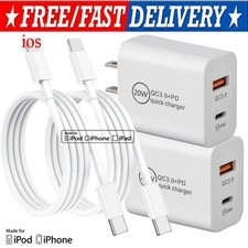 For iPhone 14 13 12 11 Pro XR 20W USB-C Fast Charger Power Adapter Block PD lot