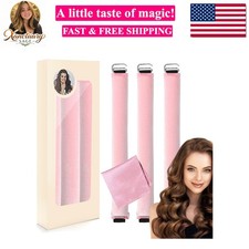 Heatless Curlers Overnight Satin Heatless Curling Set 3 Pcs Overnight Blowout...