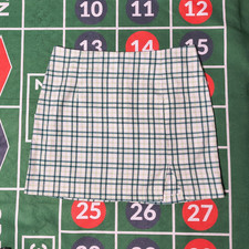 Wild Fable Green Plaid Mini Skirt Women's 14 Preppy Side Slit Y2K