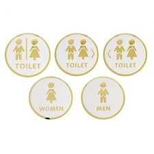 Toilet Door Sign Restroom Sign Acrylic Wall Stickers Bathroom Sign for Business