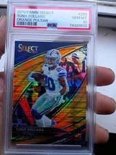 2019 Panini Select Tony Pollard Orange Pulsar RC 5/11 PSA 10 Cowboys/Titans