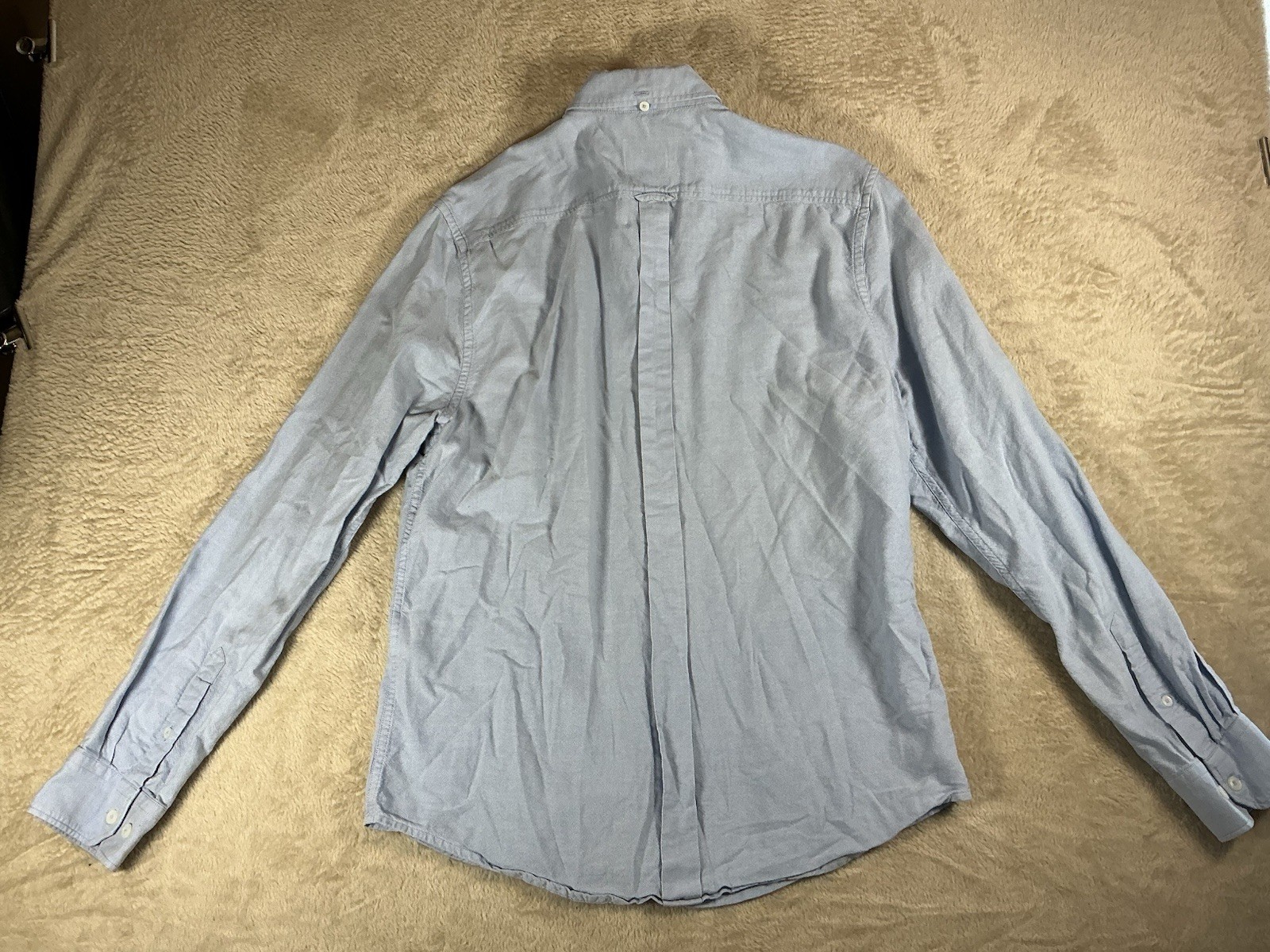 Mens Ben Sherman Long Sleeved Shirt Medium Light Blue Smart Casual image 3