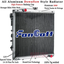 3-Rows Aluminum Radiator For 07-2014 Toyota Tundra 2008-14 Sequoia 4.6 5.7L V8