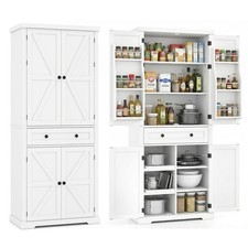 Kitchen Dresser Cabinet Tall Pantry Furniture Large Storage Unit Cupboard Larder