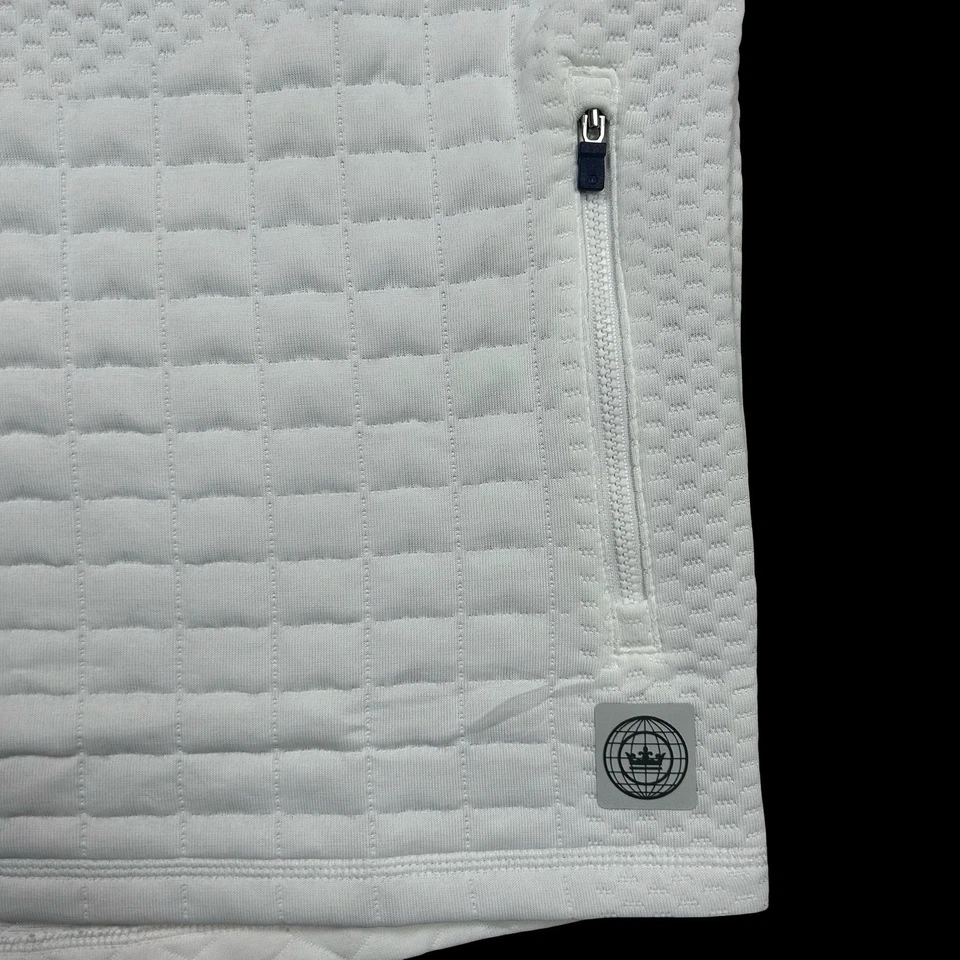 Peter Millar Crown Sport Performance Quilted Full Zip Vest White Medium $230 NWT - Image 4 of 4