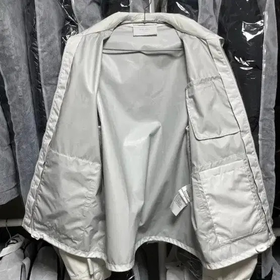 Prada White Nylon Jacket - Size 50, Authentic