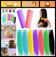 42 Pcs Wide Tooth Comb Set - Large Detangling Combs for Curly  Wet Hair, 7 Colo