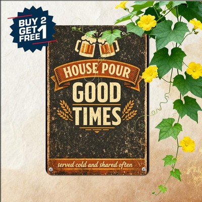 Humorous Advertising Style Sign Retro Brewery Beer Pub Tavern Metal Plaque