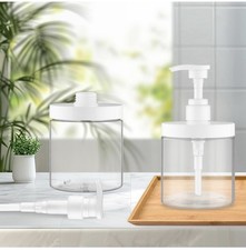 Empty Refillable Pump Dispenser for Lotion Soap Body Wash - 500ml/16.9oz